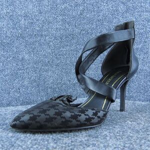Enzo Angiolini Coadi Women‎ Strappy Heel Shoes Black Leather Size 7.5 Medium